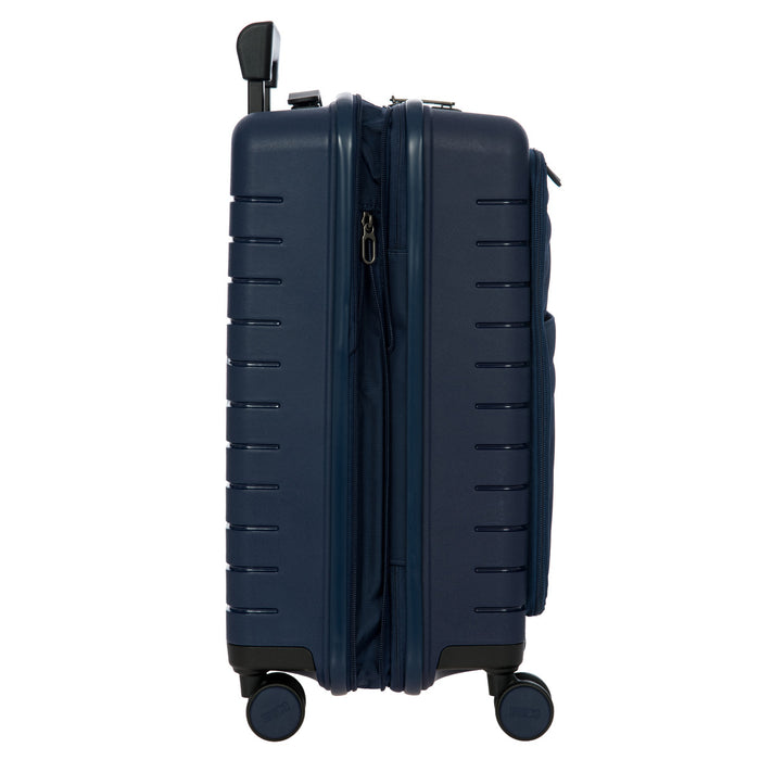 Bric's B Y Ulisse Expandable Spinner with Pocket - 21" Ocean Blue
