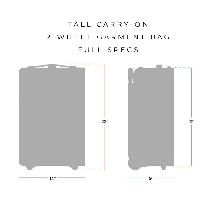 22" Carry-On 2-Wheel Garment Bag - Baseline Collection #BLU175