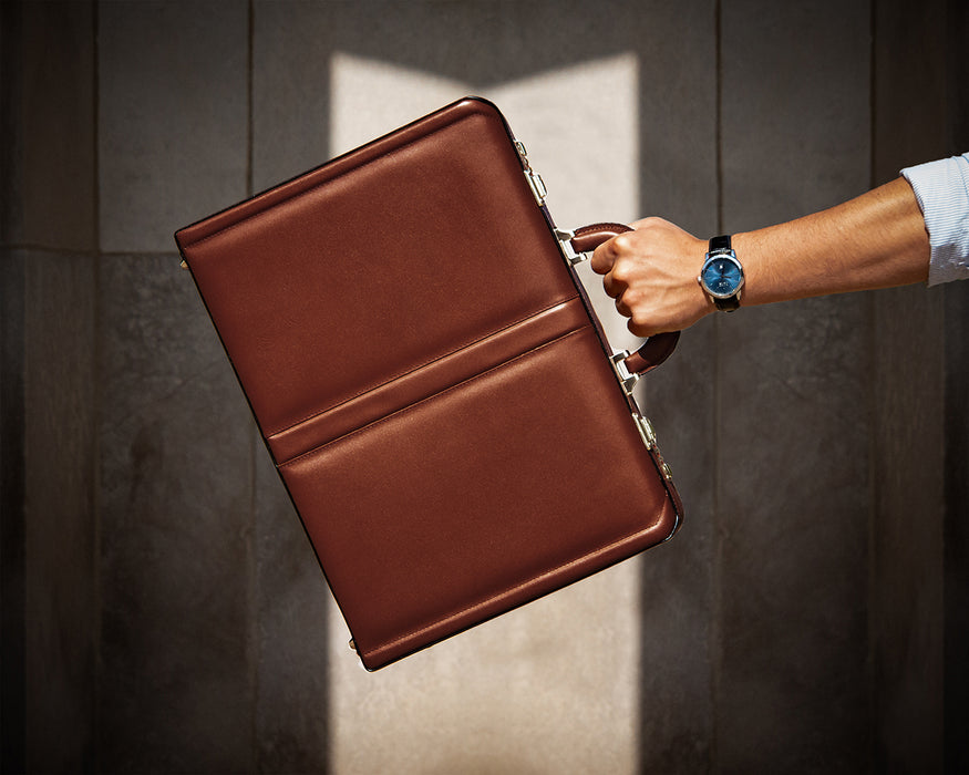 McKlein Leather Attaché Briefcase - Reagan 3.5"