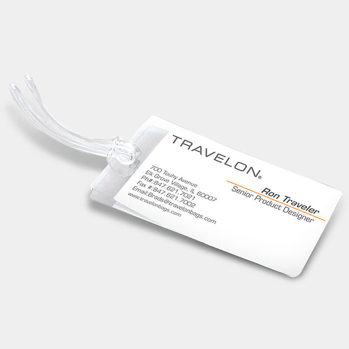 Set of 3 Self-Laminating Luggage Tags - Clear