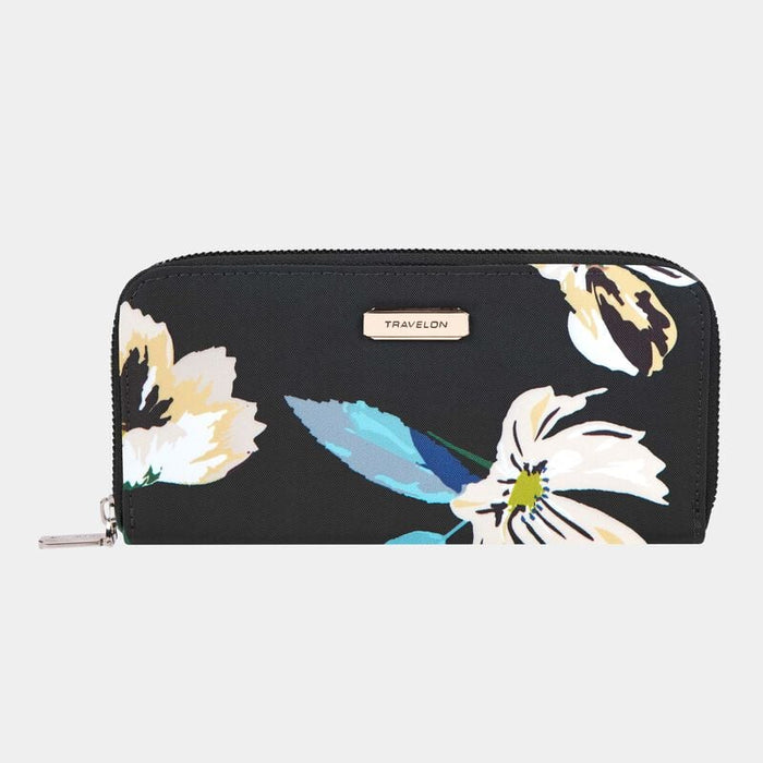 RFID Blocking Single Zip Wallet