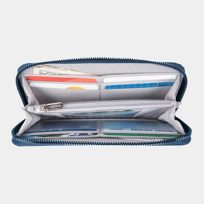 RFID Blocking Single Zip Wallet