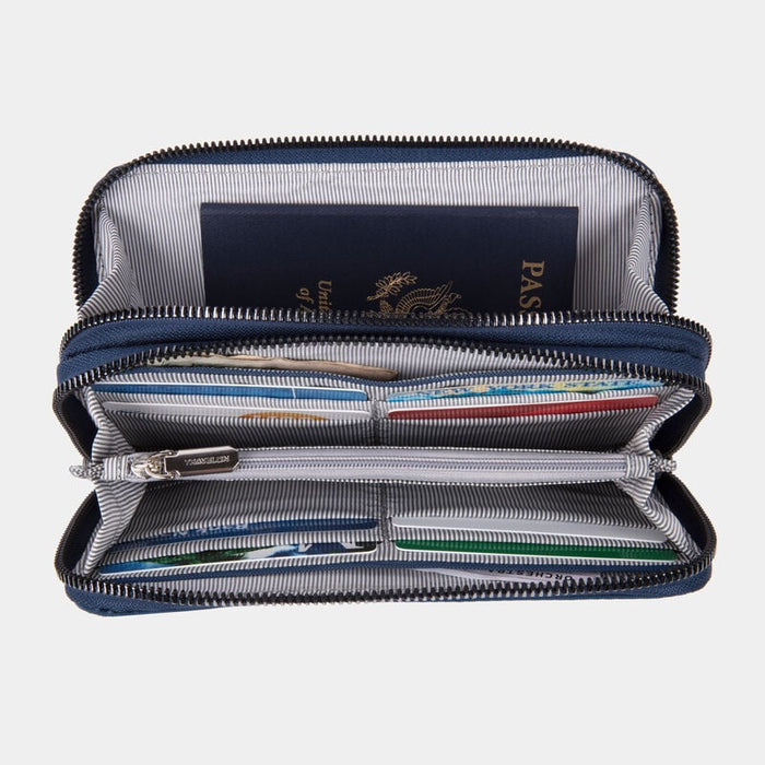 RFID Blocking Double Zip Wallet