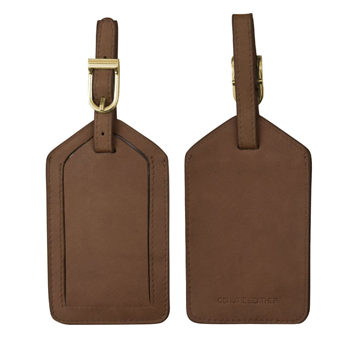 Toffee Leather Luggage Tag