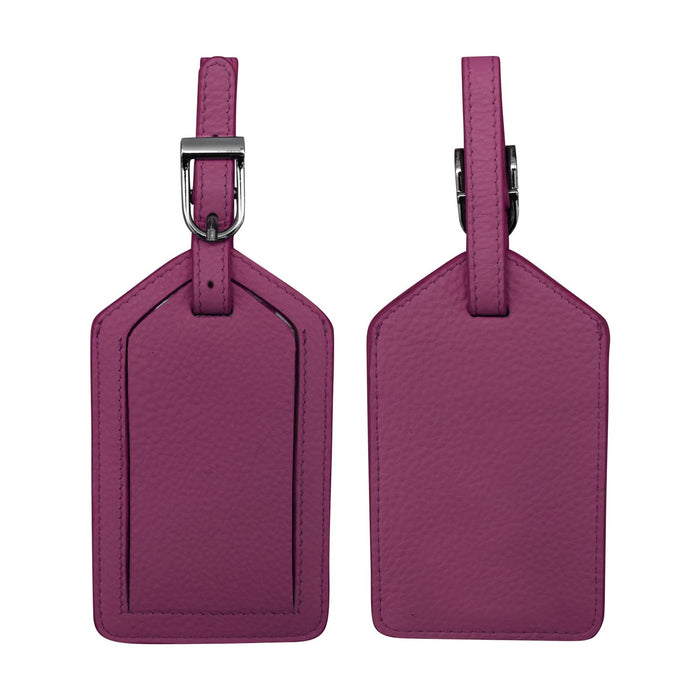 Orchid Leather Luggage Tag