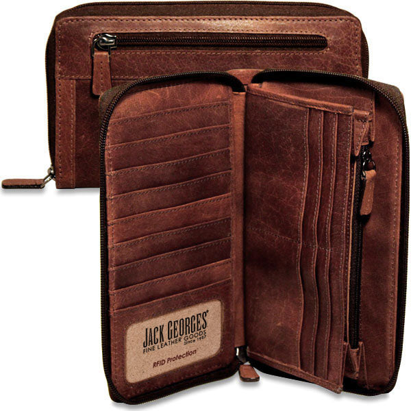 Voyager Large Zip-Around Travel Wallet #7724 — Rooten's Travel & Adventure
