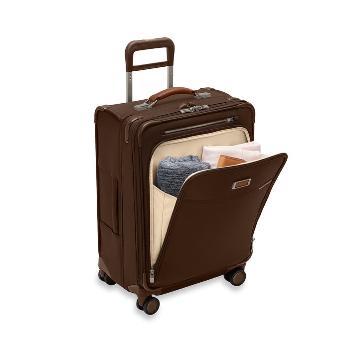 Limited-Edition Chocolate - Compact 24" Checked Expandable Spinner - Baseline Collection #BLU124CXSP