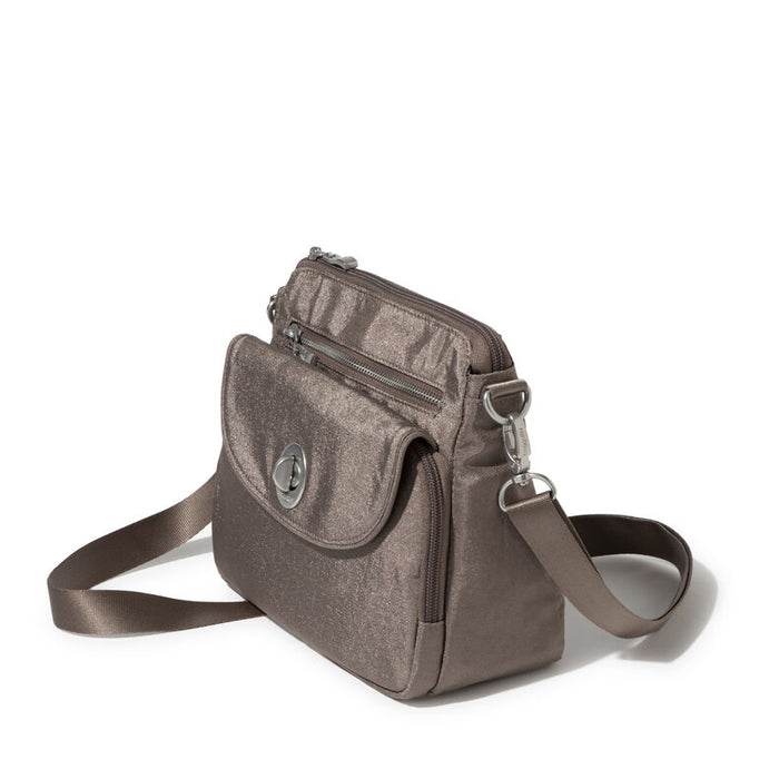baggallini provence travel crossbody bag With An Exterior Color Of Mauve And Rfid Blocking Technology Phone Wristlet Calais Crossbody Bag #CAL532