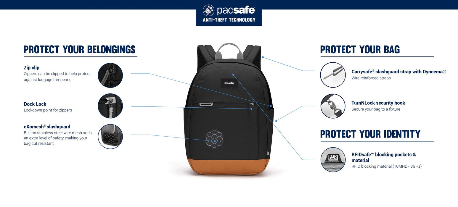 Pacsafe GO 15L Anti-Theft Backpack — Rooten's Travel & Adventure
