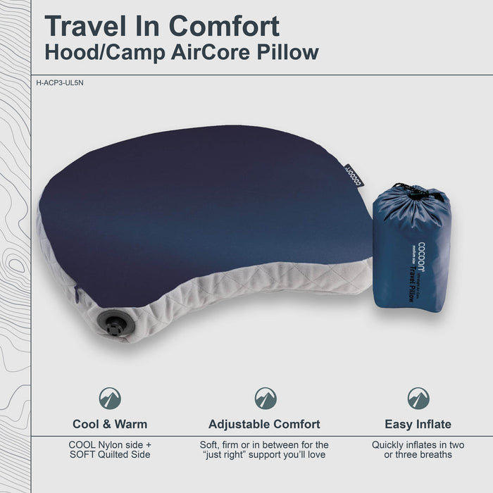 Inflatable Camping Pillow - Hood AirCore Ultralight