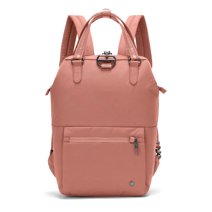 antitheft rfid mini backpack gray made by design Pacsafe CX Anti-Theft Mini Backpack — Rooten's Travel & Adventure