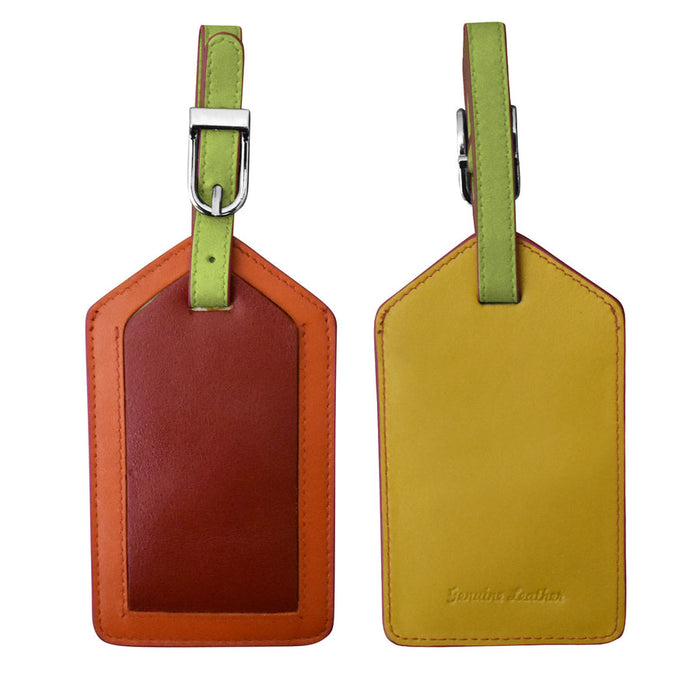 Citrus Leather Luggage Tag