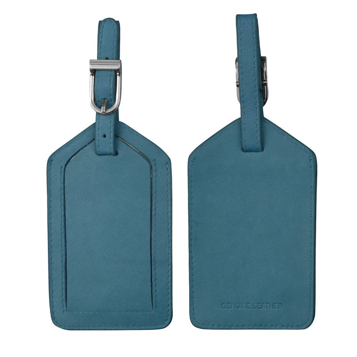 Jeans Blue Leather Luggage Tag