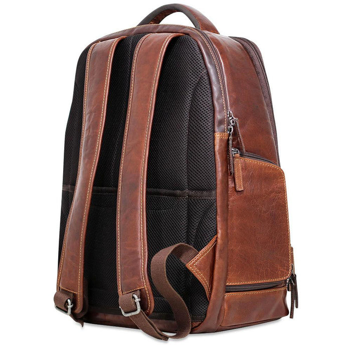 brown leather tech backpack Voyager Tech Backpack #7527 — Rooten's Travel & Adventure