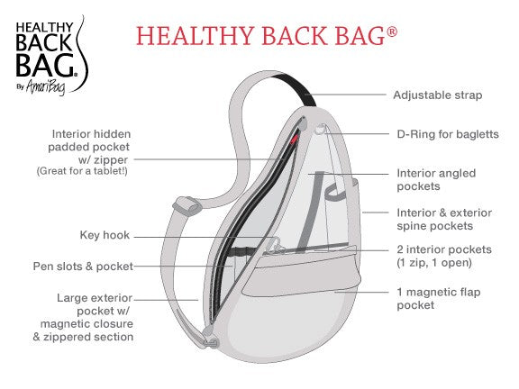 Ameribag Healthy Back Bag Distressed Nylon: Small - #6103