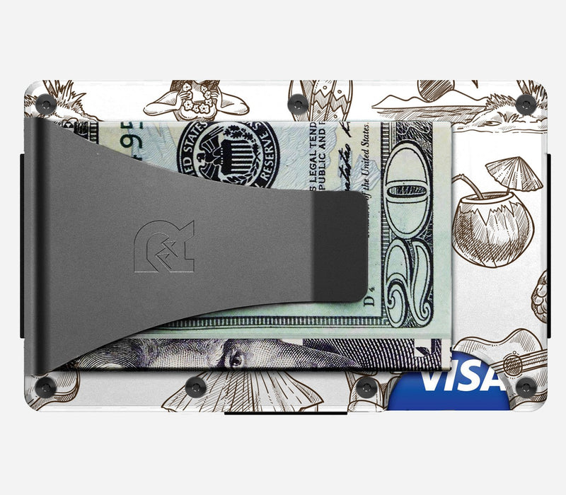 The Ridge Wallet - Aluminum With Money Clip - Tiki