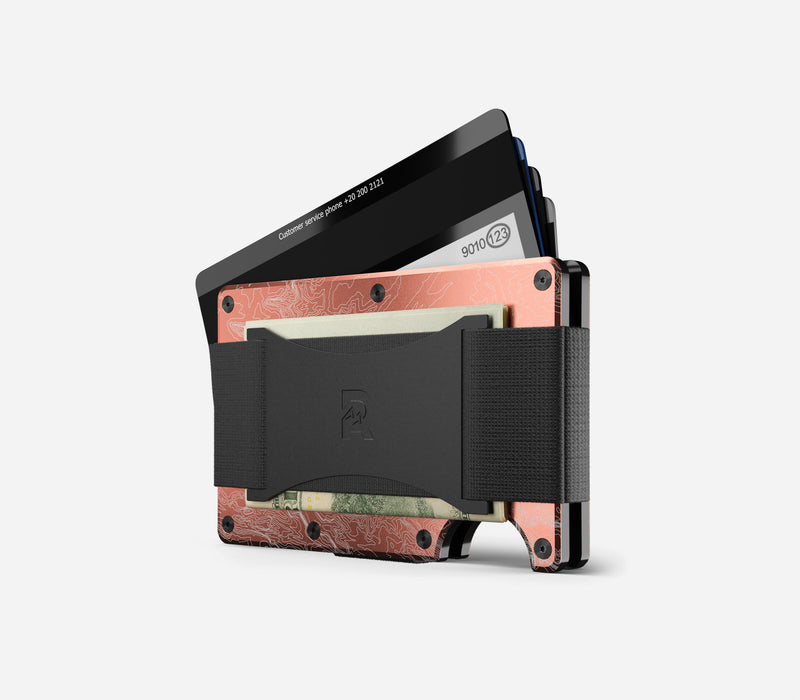 The Ridge Wallet - Aluminum With Money Clip + Cash Strap - The Narrows